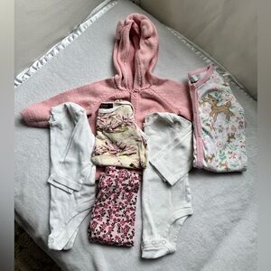 Baby Girl Clothing Bundle 6–12M Gymboree Milkbarn Carter’s Duck Duck Goose EUC